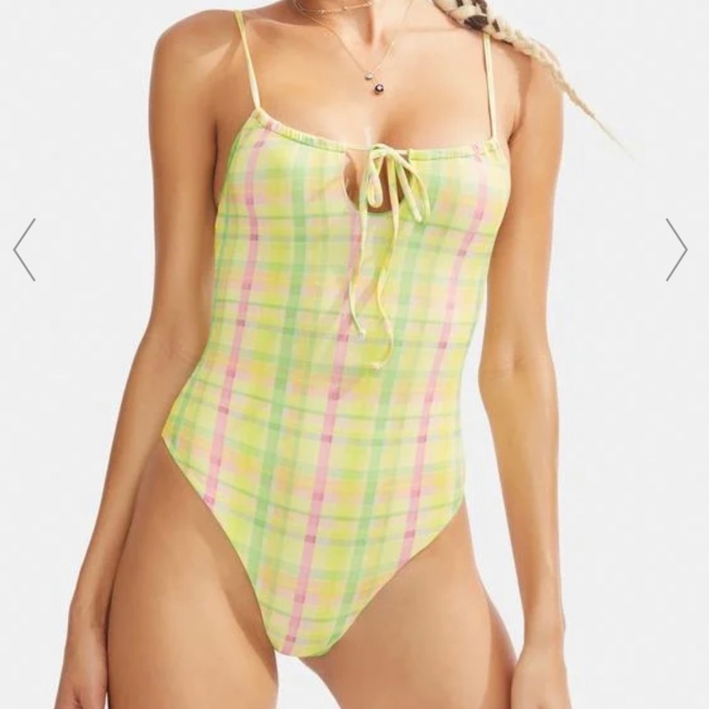 Dippin Daisy's Pretty Plaid Surfrider one piece